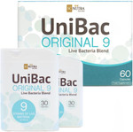 Everyday Probiotics - Unibac: Unified Bacteria Live Bacteria Blend 9 - 60 Capsules - 6 Billion Per Dose - Sc Nutra (Sweet Cures)
