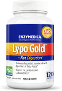 ENZYMEDICA - Lypo Gold (120 Capsules) | Digestive Enzymes Supplements | Fat Digestive Enzymes Blend, Nutrient Supplements, Gut Health Supplement, Easy Digest, Vegan, Dairy Free, Gluten Free, Non-GMO

SIZE: 120 Count (Pack of 1)