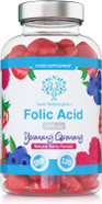 Folic Acid Gummies - 400G, 120 Natural Berry Flavoured & Vegan Gummies - High Strength Vitamin B9 Folic Acid Pregnancy Support Prenatal Vitamin - No Artificial Sweeteners Or Flavours  Uk Made