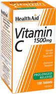 HealthAid Vitamin C 1500mg - Prolong Release - 100 Vegan Tablets