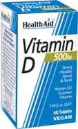 HealthAid Vitamin D 500iu Tablets, 60 Count
