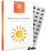 Healthspan Vegan Vitamin D3 50 Plus | 180 Capsules | 50 Micrograms of Vitamin D | Healthy Muscle, Bones & Teeth | Immune Support Healthspan Vegan Vitamin D3 50 Plus | 180 Capsules | 50 Micrograms of Vitamin D | Healthy Muscle, Bones & Teeth | Immune Support