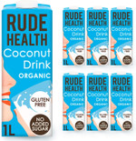 Rude Health 6 x 1 Litre Organic Coconut Dairy-Alt Milk, 100% Natural Organic Drink, Lactose Free, Dairy Free & Gluten-Free, No Added Sugar, Award-Winning, Healthy & Vegan, 100% Recyclable Packaging___SIZE : 1 l (Pack of 6)