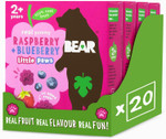 BEAR Raspberry & Blueberry Paws - Delicious Real Fruit - Suitable for 2+ years - Healthy - 20g - 4 x 5 Packs (Pack of 20)