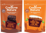 Gluten Free Cake Mix | Creative Nature Vegan Carrot Cake Mix + Brownie Mix | Gluten Free, Nut Free, Dairy Free Baking Mixes | Top 14 Allergen Free | 2 Pack___SIZE : 2 Piece Set