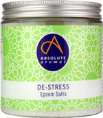 Absolute Aromas De-Stress Epsom Bath Salt 575g - Magnesium Sulphate Infused with 100% Pure Essential Oils - Bergamot, Frankincense, Rose, Jasmine and Lavender Oils - Relieve Daily Tensions___SIZE : 575 g (Pack of 1)