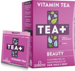Vitabiotics Tea+ Beauty Tea With Milk Thistle - Tea For Hair Skin And Nails | Selenium, Biotin And Vitamin C | Apple And Blackcurrant | 14 Tea Bags