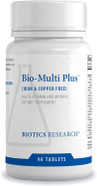 Biotics Research Bio Multi Plus Iron And Copper Free Multivitamin, Chelated Minerals, Emulsified Fat Soluble Vitamins, Iron Free, Copper Free, High Antioxidants, Sod, Catalase 270 Count Biotics Research Bio Multi Plus Iron And Copper Free Multivitamin, Chelated Minerals, Emulsified Fat Soluble Vitamins, Iron Free, Copper Free, High Antioxidants, Sod, Catalase 270 Count