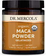 Dr. Mercola Organic Maca Powder Gelatinized Dietary Supplement, 2.69 oz (45 Servings), Non GMO, Soy Free, Gluten Free, USDA Organic