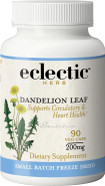 Eclectic Institute Raw Freeze-Dried Dandelion Leaf | Organic Supplement To Support Cleansing & Digestive Function | 90 Ct (200 Mg)