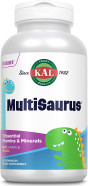 Kal Multisaurus Kids Chewable Multivitamins, 11 Essential Vitamins And Minerals For Kids, Berry, Grape, Orange Chewables, Gluten And Fructose Free, 180 Servings, 180 Dinosaur-Shaped Chewables