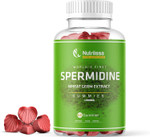 Nutriissa Organic Wheat Germ Extract With Thiamine And Zinc Supplements - World'S First Spermidine Gummies - 1000Mg Gummy Supplement Rich In Dietary Fiber, Minerals - 1000Mg (60Ct) Nutriissa Organic Wheat Germ Extract With Thiamine And Zinc Supplements - World'S First Spermidine Gummies - 1000Mg Gummy Supplement Rich In Dietary Fiber, Minerals - 1000Mg (60Ct)