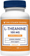 The Vitamin Shoppe L-Theanine 100Mg, Clinically Studied Ingredient, Supports Relaxation & Stress (120 Capsules)