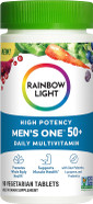 Rainbow Light Multivitamin For Men 50+, Vitamin C, D & Zinc, Probiotics, Men'S One 50+ Multivitamin Provides High Potency Immune Support, Non-Gmo, Vegetarian, 90 Tablets90 Count Rainbow Light Multivitamin For Men 50+, Vitamin C, D & Zinc, Probiotics, Men'S One 50+ Multivitamin Provides High Potency Immune Support, Non-Gmo, Vegetarian, 90 Tablets90 Count