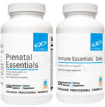 Xymogen Prenatal (150 Capsules) + Immune Essentials Daily (120 Capsules) 2-Product Bundle - Prenatal Vitamions + Mineral Support With Immune Support Supplement