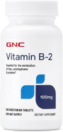 GNC Vitamin B-2 100mg, 100 Tablets, Metabolizes Fats, Carbohydrates and Proteins