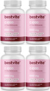 Bestvite Vitamin C 1000Mg (480 Vegetarian Capsules) (120 X 4) With Citrus Bioflavinoids - No Stearates - Vegan - Non Gmo - Gluten Free1 Count (Pack Of 480)