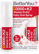 Betteryou Vitamin D+K2 Oral Spray | Natural Liquid Daily Multivitamin Spray And Immune System Support Supplement For Healthy Bones | 0.40 Fl Oz Betteryou Vitamin D+K2 Oral Spray | Natural Liquid Daily Multivitamin Spray And Immune System Support Supplement For Healthy Bones | 0.40 Fl Oz