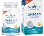 Nordic Naturals Omega-3, Lemon Flavor - 90 Soft Gels - 690 mg Omega-3 - Fish Oil - EPA & DHA - Immune Support, Brain & Heart Health, Optimal Wellness - Non-GMO - 45 Servings90 Count (Pack of 1)