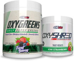 Ehp Labs Oxyshred + Oxygreens Bundle - Thermogenic Pre Workout Powder & Shredding Supplement, Clinically Proven Preworkout Powder - Daily Super Greens Powder, Spirulina Powder, Greens Superfood Powder