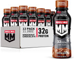 Muscle Milk Pro Advanced Nutrition Protein Shake, Knockout Chocolate, 11.16 Fl Oz (Pack of 12), 32g Protein, 1g Sugar, 16 Vitamins & Minerals, 5g Fiber, Workout Recovery, Energizing Snack, Packaging May Vary