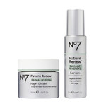 No7 Future Renew Skincare Bundle - Includes Future Renew Face Serum (25ml) & Future Renew Night Cream (50ml) - Peptide Technology to Reverse Visible Signs of Damaged Skin - 2-Piece Bundle