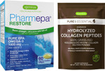 Pharmepa Restore & Advanced Hydrolyzed Collagen Peptides Bundle, 1000Mg Pure Epa Omega-3 Fish Oil & 100% Grass Fed Bovine Collagen Protein Powder, By Igennus