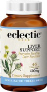 Eclectic Institute Raw Fresh Freeze-Dried Liver Support | Milk Thistle & Dandelion | 45 Ct (400 Mg)