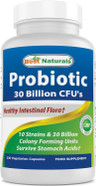 Best Naturals Probiotic 10 Strains & 30 Billion Cfu Intestinal Flora, 120 Veggie Capsules - Shelf Stable Probiotic (4146365) Best Naturals Probiotic 10 Strains & 30 Billion Cfu Intestinal Flora, 120 Veggie Capsules - Shelf Stable Probiotic (4146365)