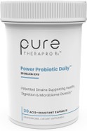 Pure Therapro Rx Power Probiotic Daily - 30 Acid-Resistant Capsules | 4 Proven Strains - 30 Billion Cfu/Capsule | Patented Activ-Vial Desiccant Bottle To Ensure Freshness | No Refrigeration Required