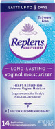 Replens Long Lasting Vaginal Moisturizer, 35 g (Pack of 3) 14 Applications and One reusable applicator by Replens