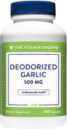The Vitamin Shoppe Deodorized Garlic 500Mg, Wholesome Garlic With No Aftertaste & All Cardiovascular Benefits, Equal To 1 Fresh Clove Of Garlic (300 Capsules) The Vitamin Shoppe Deodorized Garlic 500Mg, Wholesome Garlic With No Aftertaste & All Cardiovascular Benefits, Equal To 1 Fresh Clove Of Garlic (300 Capsules)