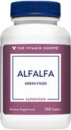 The Vitamin Shoppe Alfalfa 500 Mg - Natural Green Food Supplement, Nature'S Superfood - Antioxidant Green Superfood (250 Tablets)