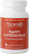 Dr Amen Brainmd Happy Saffron Plus - 90 Capsules - With Saffron Flower Extract, Curcumin & Zinc - Vegan, Gluten Free - 30 Servings
