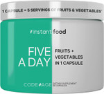Codeage 5 Servings Of Fruits & Veggies Equivalent In 1 Single Capsule, Whole Food Non-Gmo, 15 Greens & Fruits All-In-One Pill, Eat Vegetables For Wellness Vegan Vitamins Supplement, 30 Ct Codeage 5 Servings Of Fruits & Veggies Equivalent In 1 Single Capsule, Whole Food Non-Gmo, 15 Greens & Fruits All-In-One Pill, Eat Vegetables For Wellness Vegan Vitamins Supplement, 30 Ct