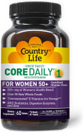 Country Life Core Daily-1 Multivitamins for Women 50 Plus, Energy Support, 60 Tablets, 2 Month Supply, Certified Gluten Free