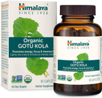 Himalaya Organic Gotu Kola, Brain Booster For Memory & Focus, Usda Certified Organic, Non-Gmo Verified, Vegan, Gluten-Free, 650 Mg, 90 Caplets, 45 Days Supply