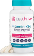 Just Thrive Vitamin K2-7 - Bone, Brain, And Heart Health K2 Vitamin Supplement, 60 Capsules