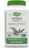 Nature'S Way Vitex Fruit, Traditional Support Of Female Monthly Cycle*, Vegan, Non-Gmo Project Verified, 320 Capsules