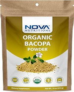 Nova Nutritions Certified Organic Bacopa Powder 16 Oz (454 Gm) - Also Called Bacopa Monnieri (Leaf)