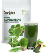 Sunfood Superfoods Super Greens Powder | 8 Oz, 22 Servings | Organic Green Juice/Smoothie Mix W/Digestive Enzymes & Probiotic For Gut Health