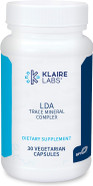 Klaire Labs Lda Trace Mineral Complex - 11 Essential Trace Elements With Traacs Chelated Minerals, Hypoallergenic & No Iron (30 Vegetarian Capsules)