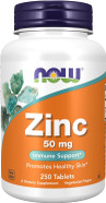 Now Supplements, Zinc 50 Mg, Tablets 250 Count (Pack Of 1)250 Count (Pack Of 1) Now Supplements, Zinc 50 Mg, Tablets 250 Count (Pack Of 1)250 Count (Pack Of 1)