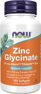 NOW Supplements, Zinc Glycinate with 250 mg Pumpkin Seed Oil, Supports Prostate Health*, 120 Softgels (Packaging May Vary)