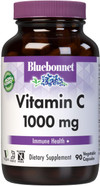 Bluebonnet Nutrition Vitamin C 1000 Mg Vegetable Capsules, Ascorbic Acid, For Immune Health & Skin Health, Vegan, Vegetarian, Non Gmo, Gluten Free, Soy Free, Milk Free, Kosher, 90 Vegetable Capsules