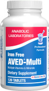 Iron Free Daily Multivitamin For Men And Women, 120 Tablets - Aved Daily Multi Vitamin And Minerals Health Supplement - Vitamins A, C, D, E, Vitamin B Complex, Zinc, Calcium, Magnesium, More