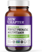 New Chapter Advanced Perfect Prenatal Vitamins, 48ct, Made with Organic, Non-GMO Ingredients for Healthy Baby & Mom - Folate (Methylfolate), Whole-Food Fermented Iron, Vitamin D3 + Ginger