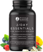 Primitive Scientific Whole Food Multivitamins For Adults & Seniors - Multivitamins For Women & Men - 2X A Day Adult Vitamins With Vitamin A, C & D3 - Natural & Sugar-Free | 60 Caps [30 Servings]