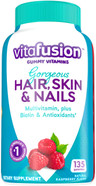 Vitafusion Gorgeous Hair, Skin & Nails Multivitamin plus Biotin and Antioxidant vitamins C&E, Raspberry Flavor, 135ct (45 day supply), from Americas Number One Gummy Vitamin Brand135 Count (Pack of 1)