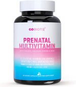 GOBIOTIX Prenatal Vitamins for Women | Vitamins with Iron, Calcium, Vitamin D2, C, Zinc & Folic Acid for Pregnant Women | Pre & Post Pregnancy - Once Daily Multivitamin Capsules, Non-GMO